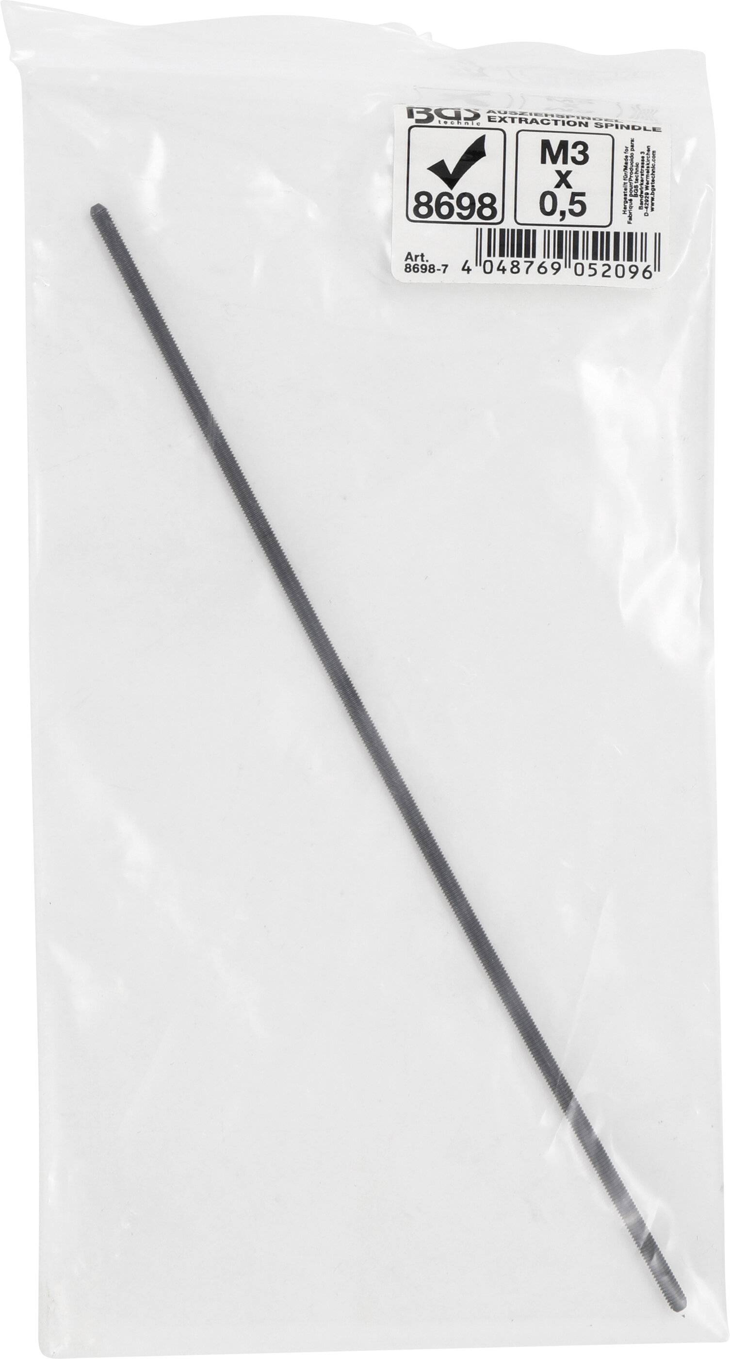 BGS 8698-7 Ausziehspindel, für Art. 8698, M3 x 0,5 x 100 mm-1