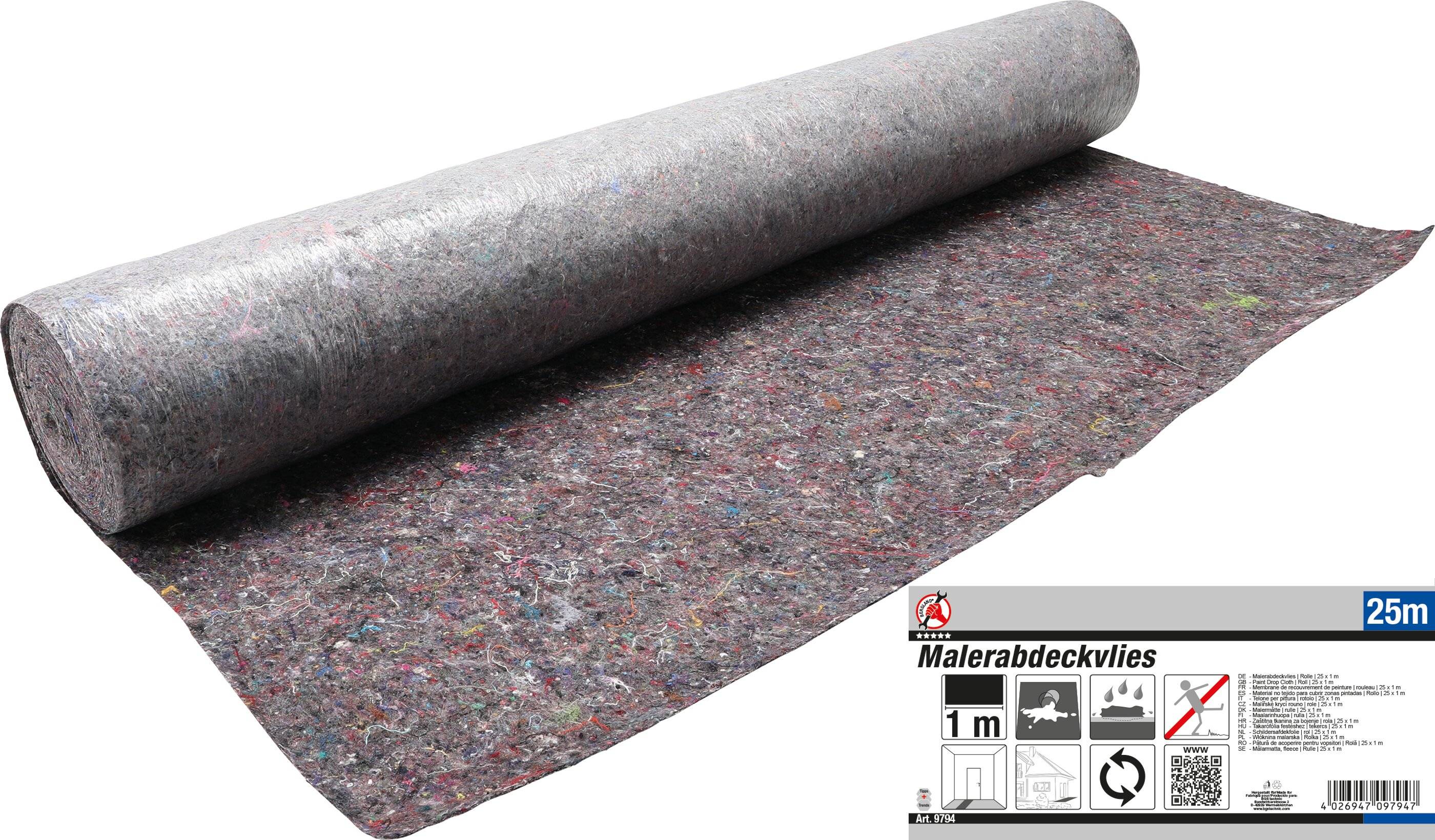 Malerabdeckvlies gerollt 25 x 1 m-0