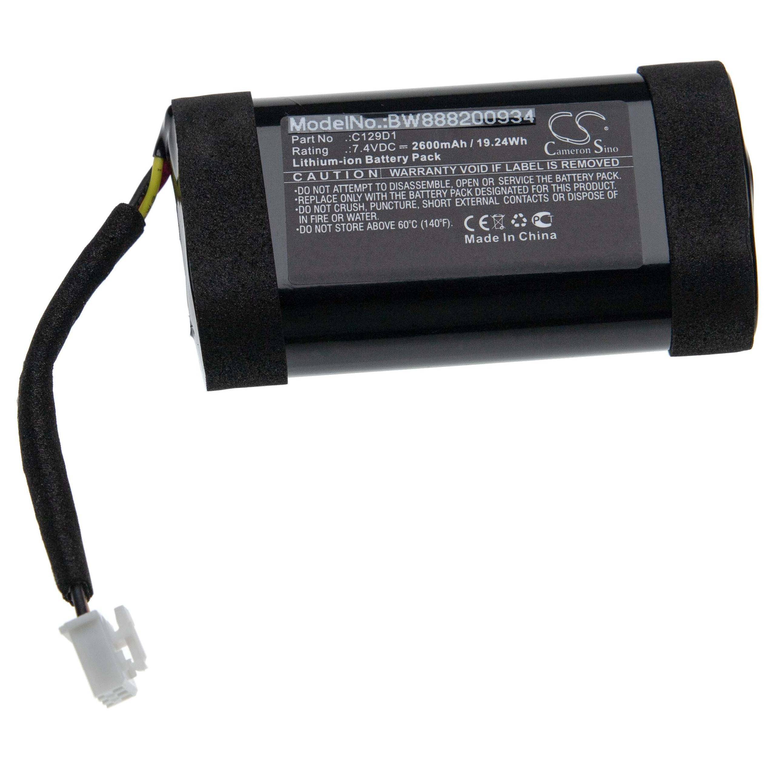 vhbw Akku kompatibel mit Bang & Olufsen BeoPlay P6 Lautsprecher Boxen Speaker (2600mAh, 7,4V, Li-Ion)-0