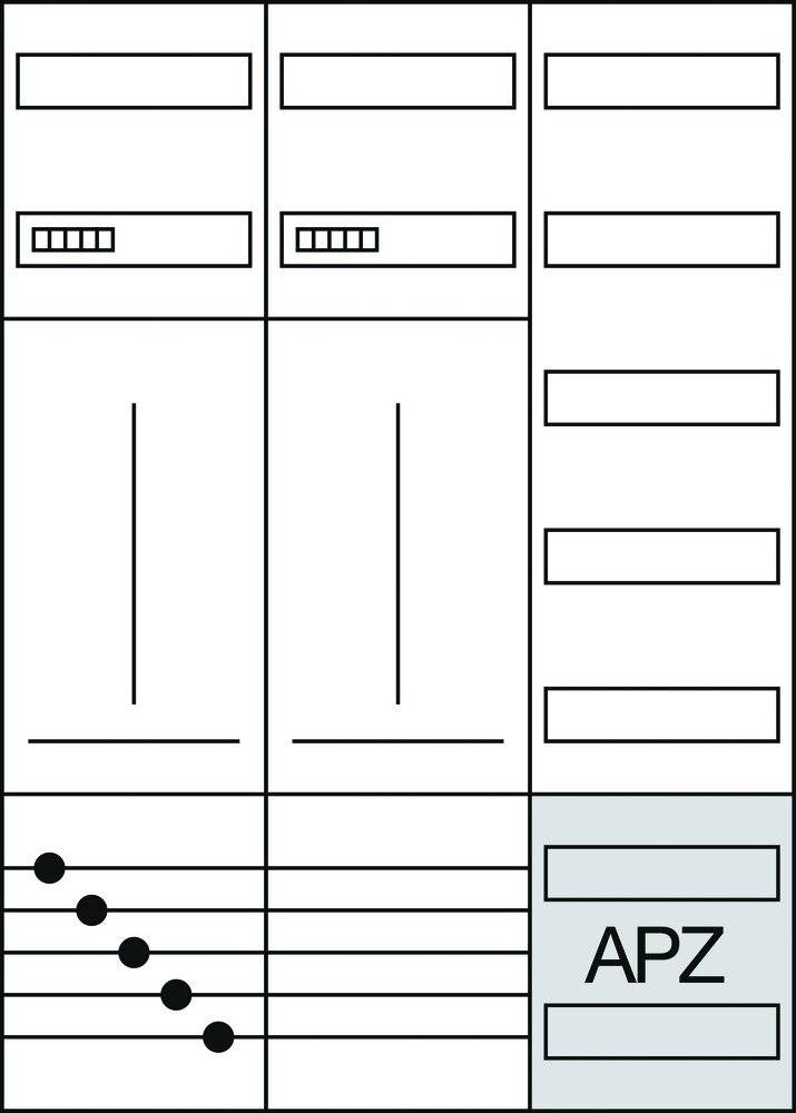 HAGER KS,2ZP/VF-5rh-APZ2,univ.Z,1100x800x205 ZB333U25N-2