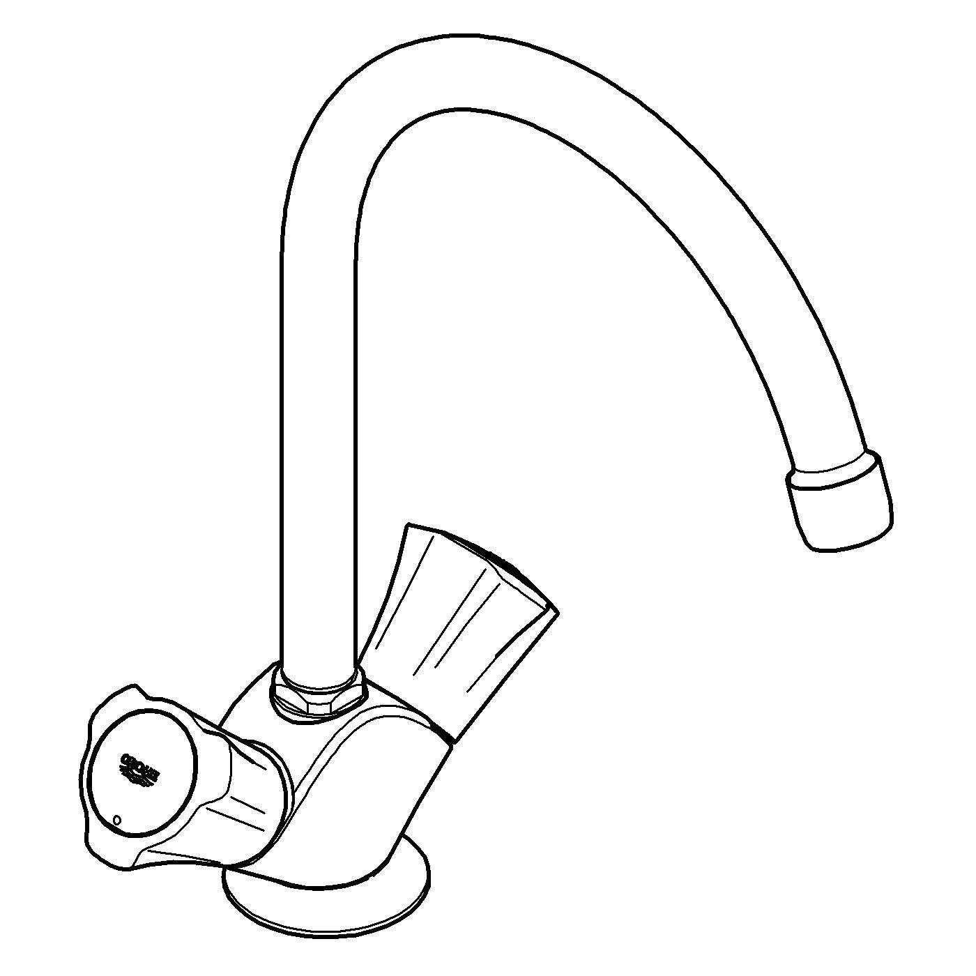 Grohe Spültisch-Einlochbatterie COSTA 1/2Zoll chr-3