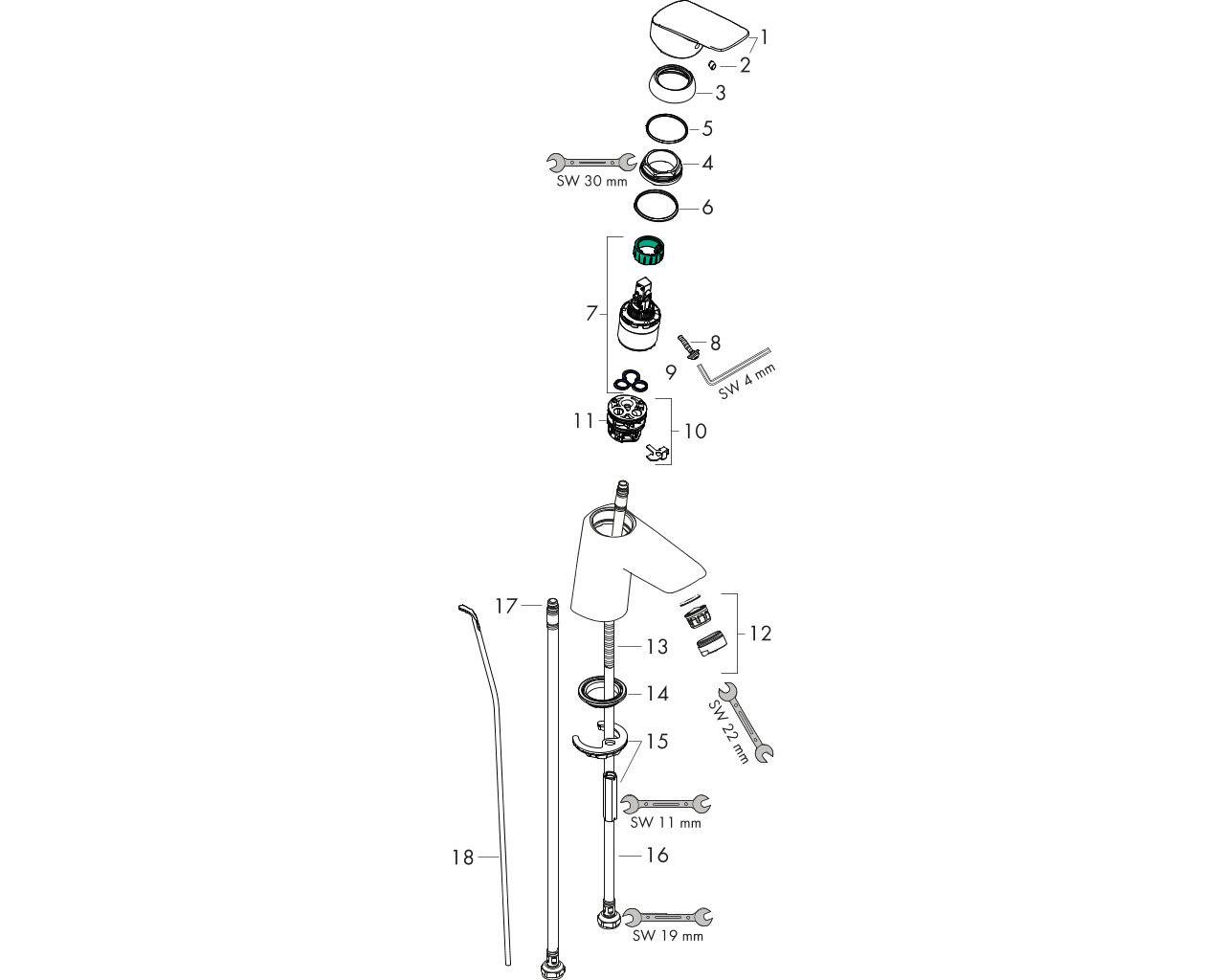 HANSGROHE Waschtischmischer Logis 70 Coo chrom-3