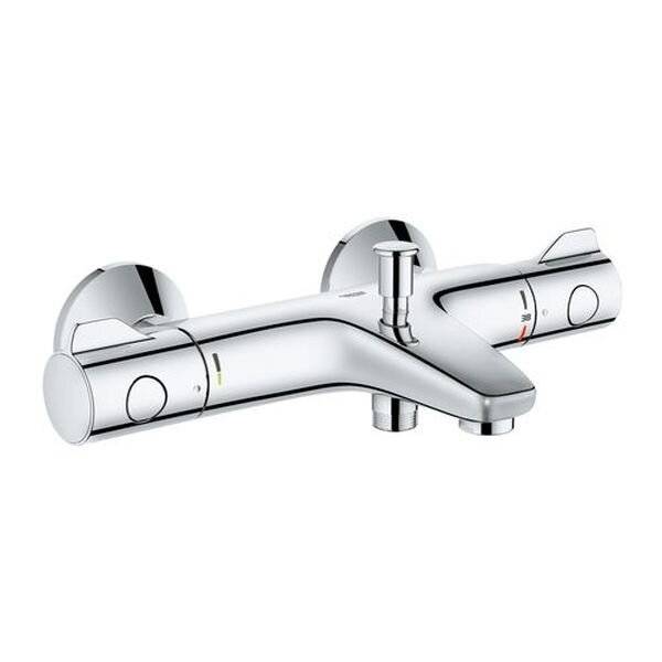 Grohe Grohtherm 800 Thermostat-Wannenbatterie, Wandmontage, eigensicher, Chrom, 34567000-1