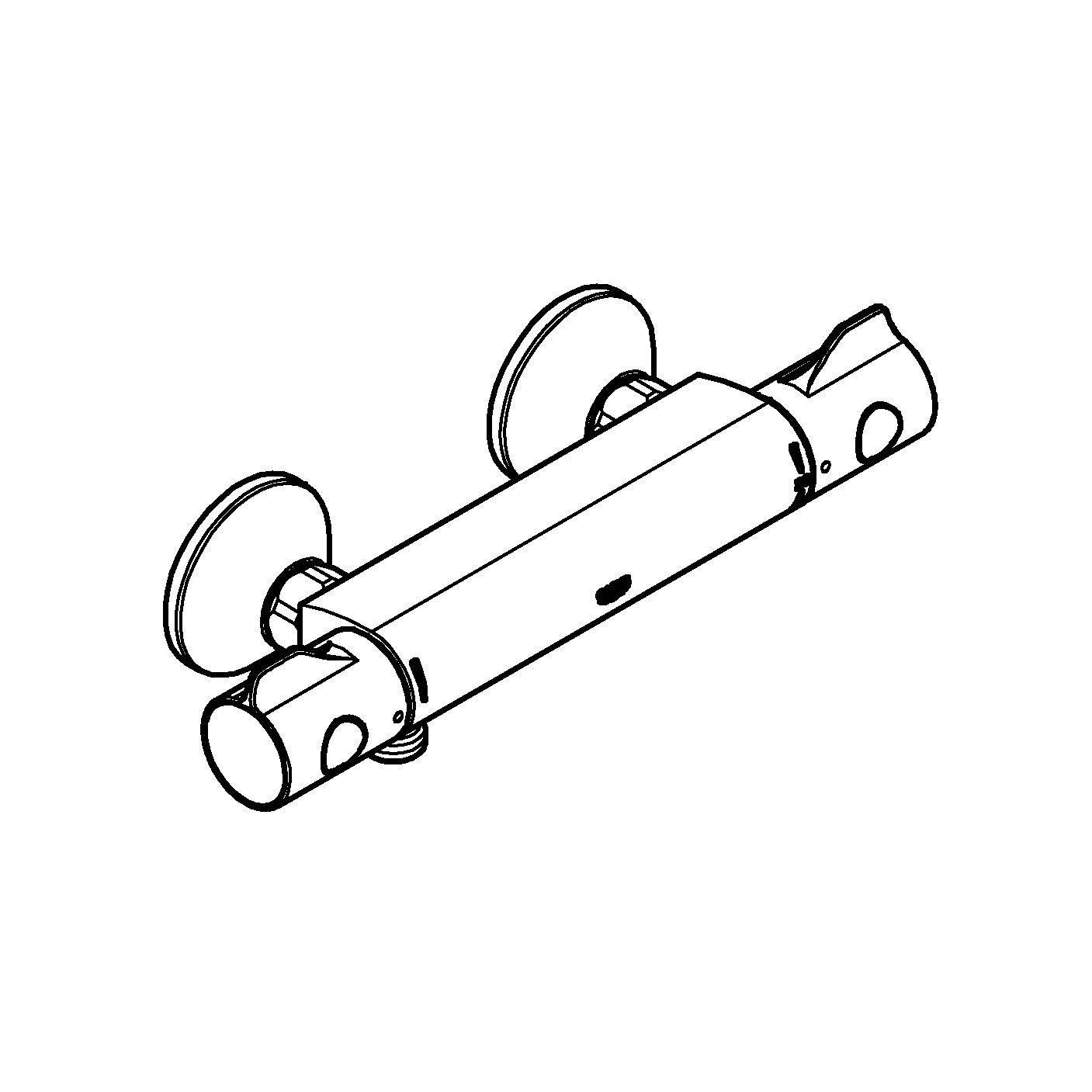 Grohe Thermostat-Brausebatterie Grohtherm 800 Wandmontage, Chrom, 34558000-4