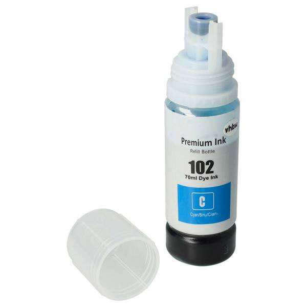 vhbw Nachfülltinte kompatibel mit Epson ET-2700 | ET-2714, ET-2750, ET-2715, ET-3700, ET-2726 Drucker - Refilltinte Dye