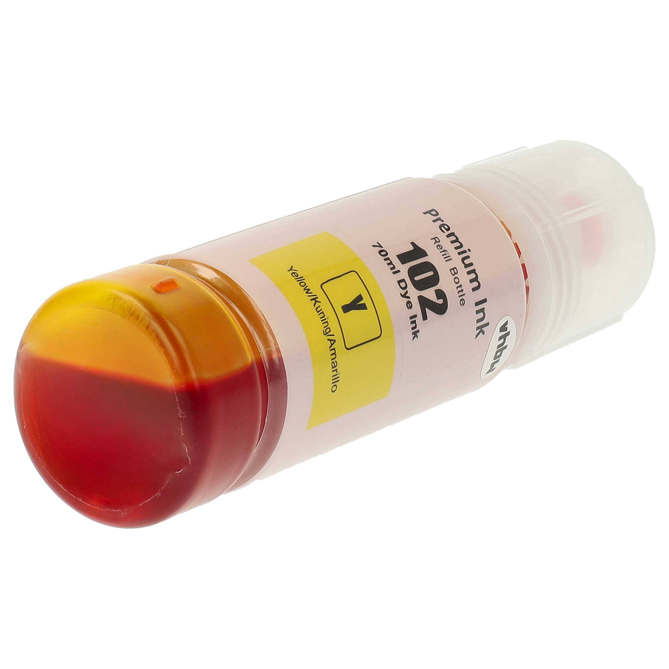 vhbw Nachfülltinte kompatibel mit Epson ET-2700 | ET-2714, ET-2750, ET-2715, ET-3700, ET-2726 Drucker - Refilltinte Dye-4