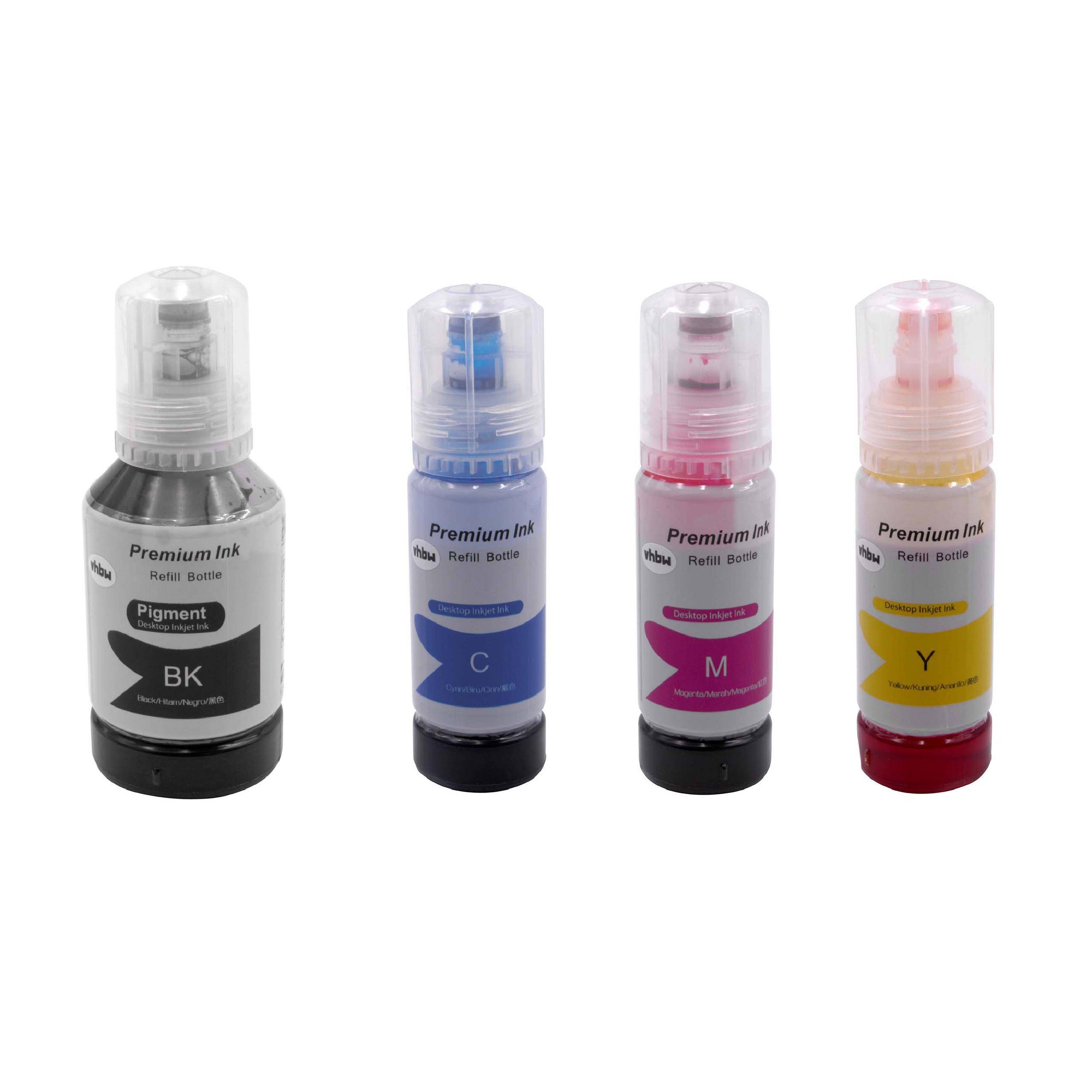 vhbw 4x Nachfülltinte kompatibel mit Epson ET-2700 | ET-2714, ET-2715 Drucker - Refillset Schwarz, Dye Cyan, Dye Magenta-4