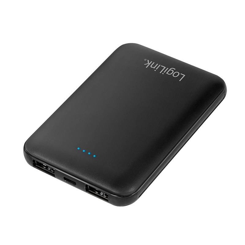 LogiLink Powerbank 5000 mAh, Lithium-Polymer, 2x USB-A, schwarz-0