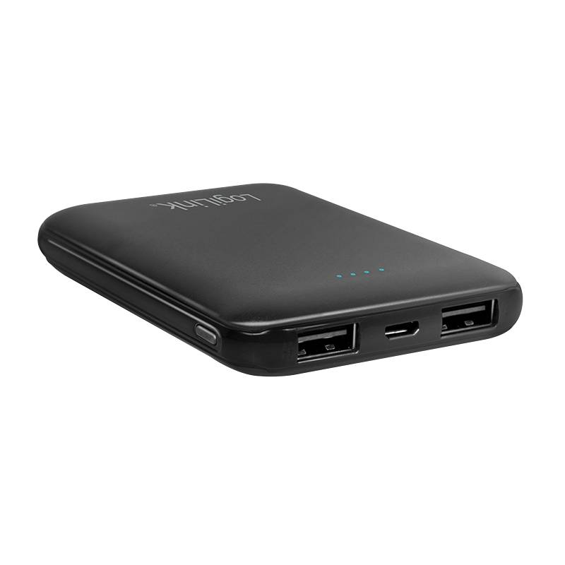 LogiLink Powerbank 5000 mAh, Lithium-Polymer, 2x USB-A, schwarz-3