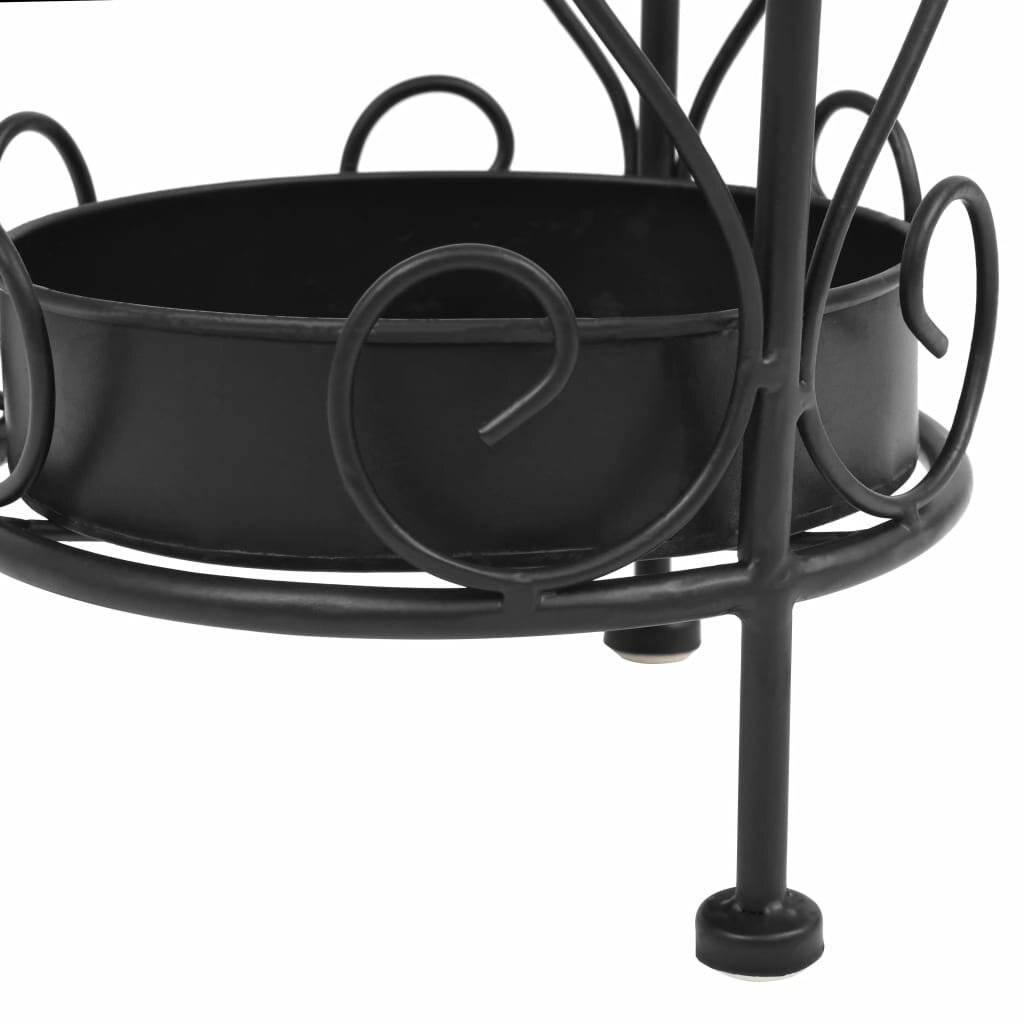 vidaXL Regenschirmständer Vintage-Stil Metall 26 x 46 cm Schwarz-5