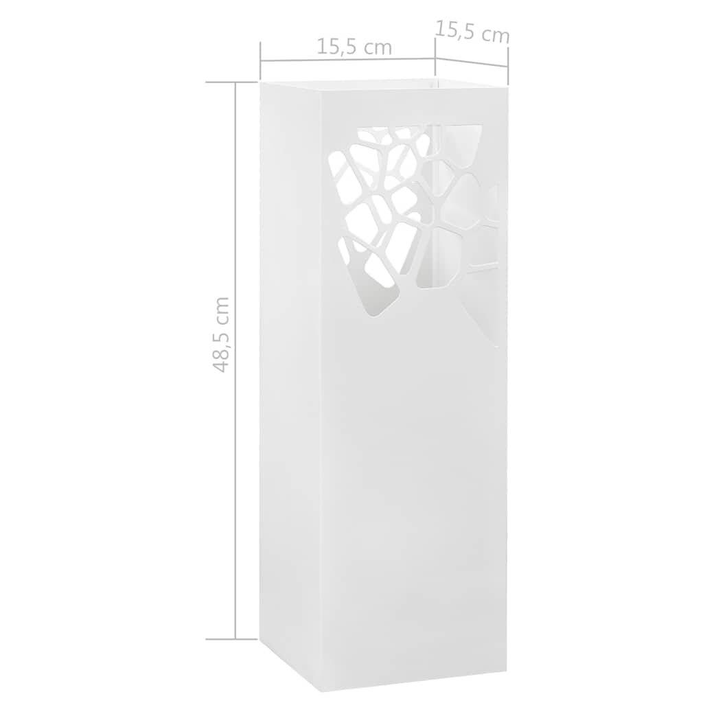 vidaXL Regenschirmständer Steinen-Design Stahl Weiß-5