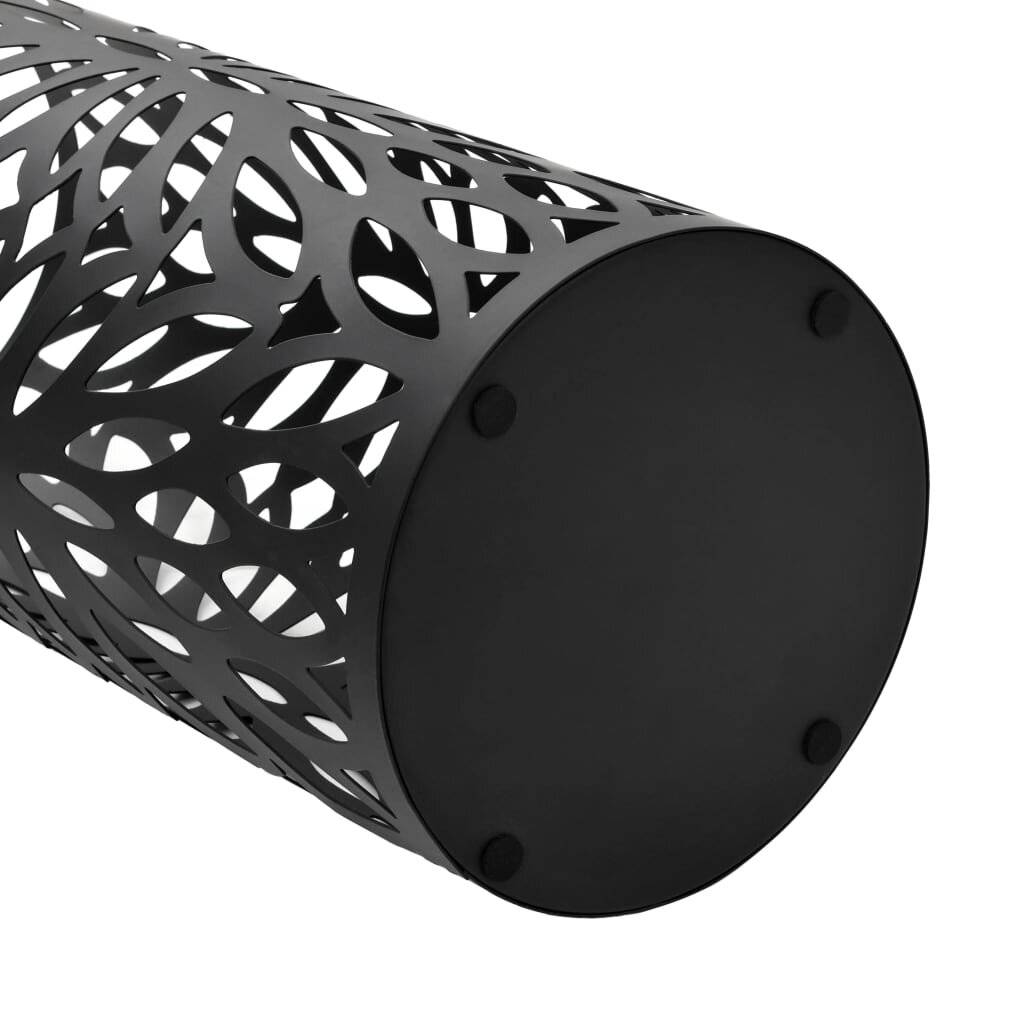 vidaXL Regenschirmständer Blattmotiv Stahl Schwarz-3