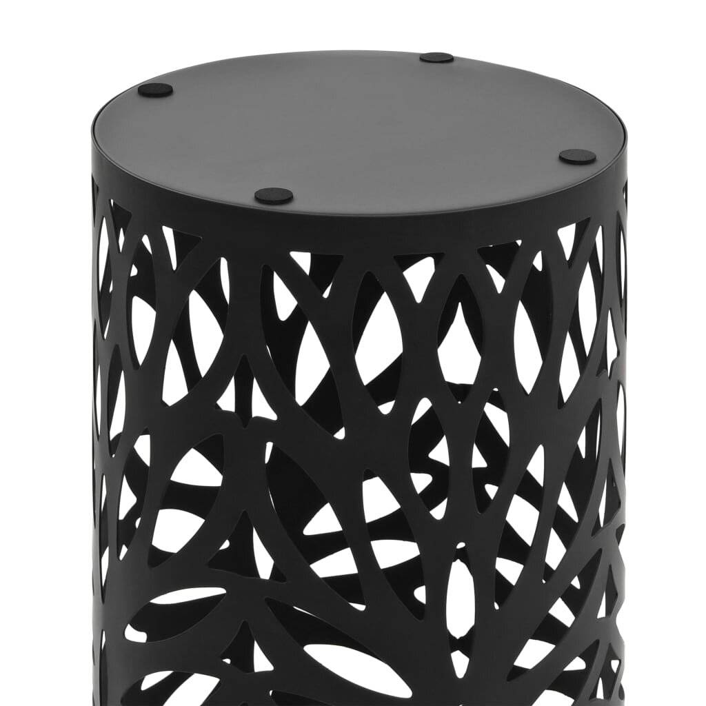 vidaXL Regenschirmständer Blattmotiv Stahl Schwarz-4