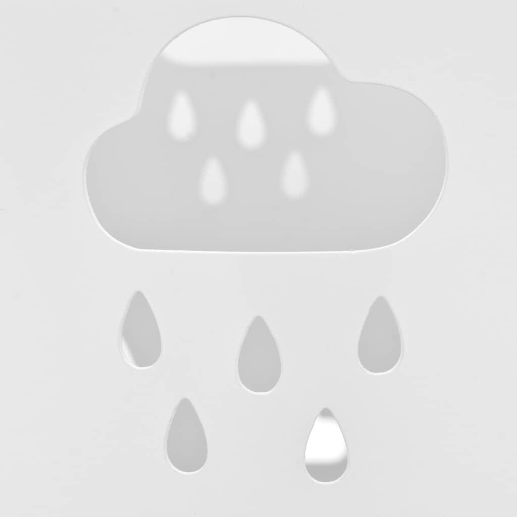 vidaXL Regenschirmständer Regenschirm-Motiv Stahl Weiß-3