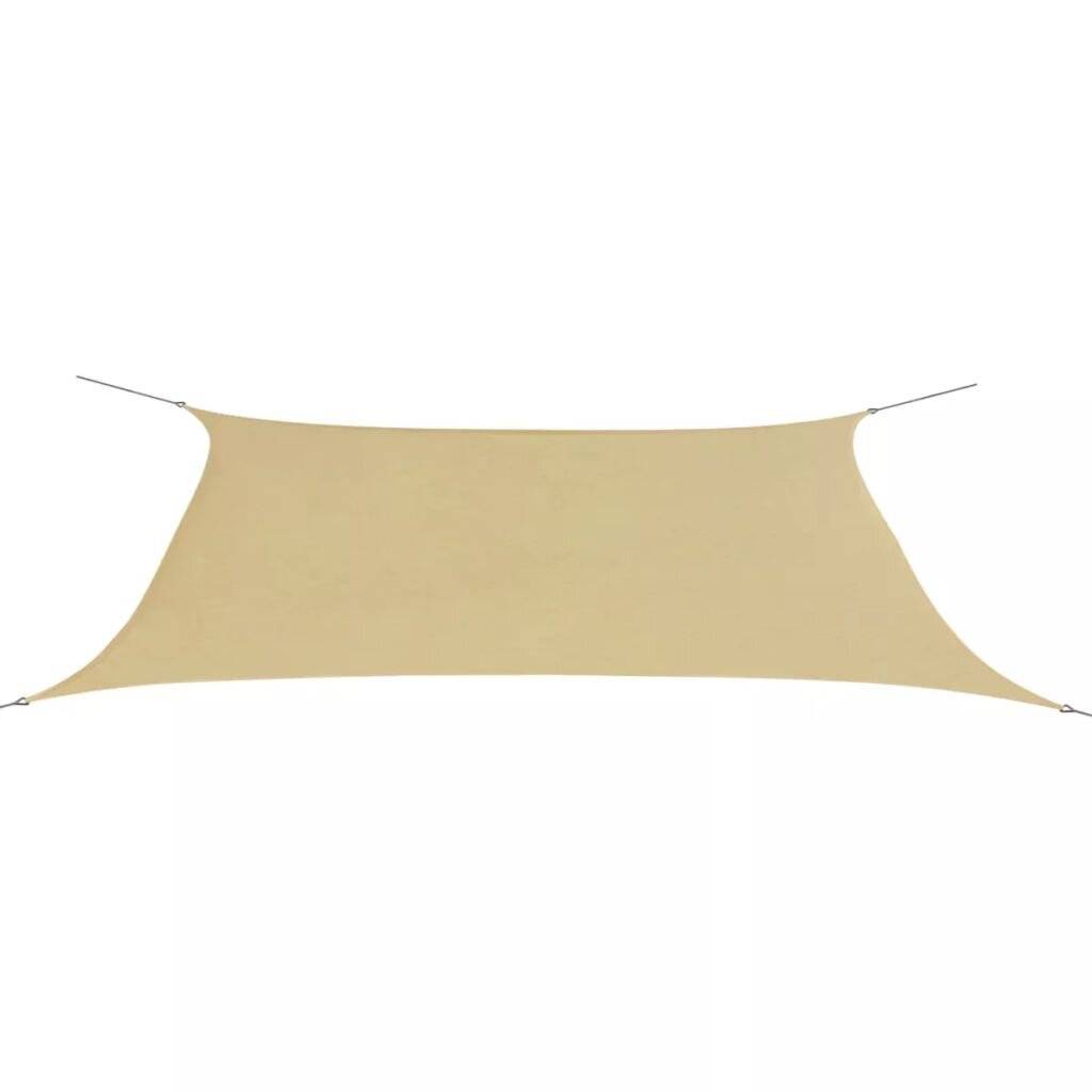 Sonnensegel Oxford Gewebe Rechteckig 4 x 6 m Beige-0