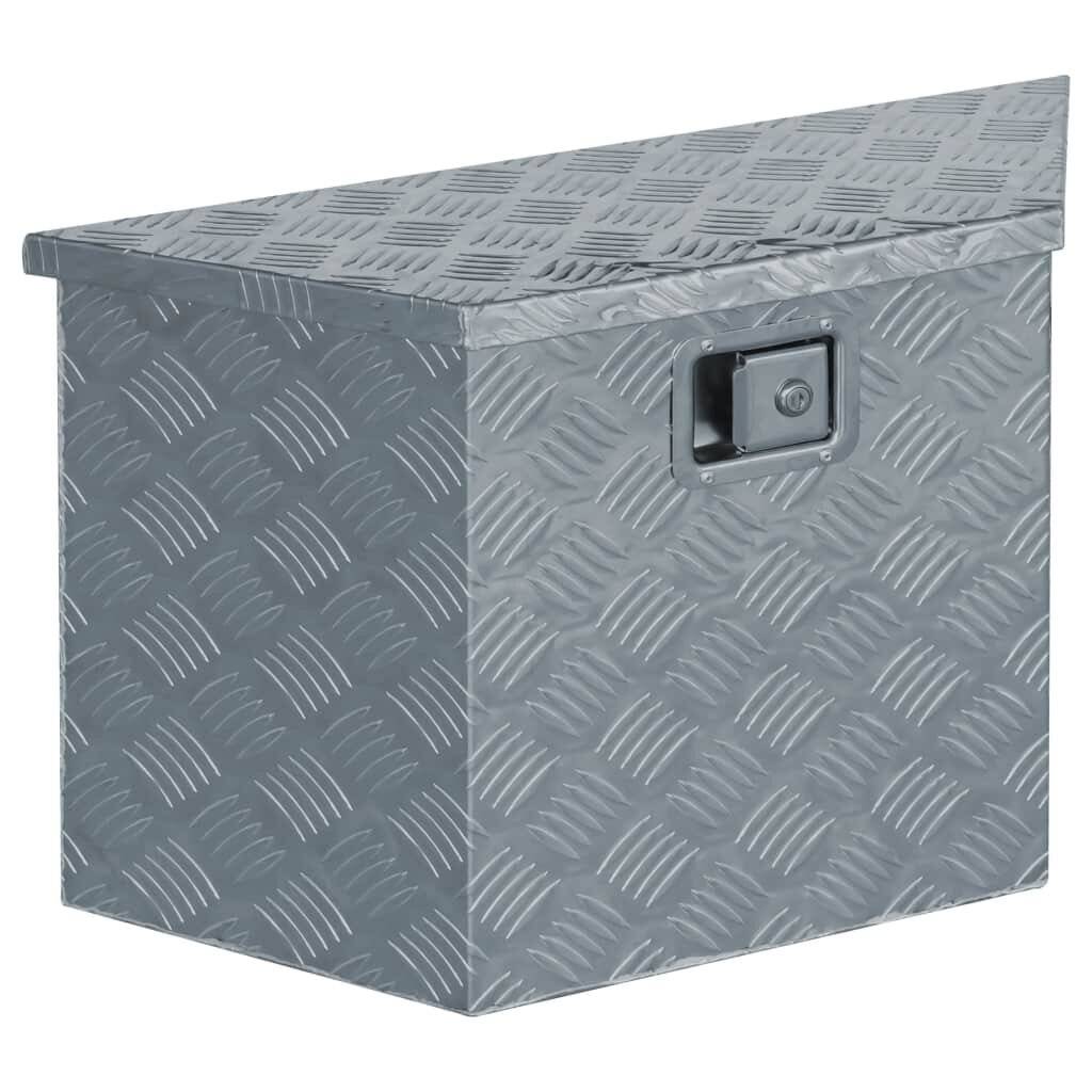 Aluminiumkiste 70×24×42 cm Trapezförmig Silbern-0