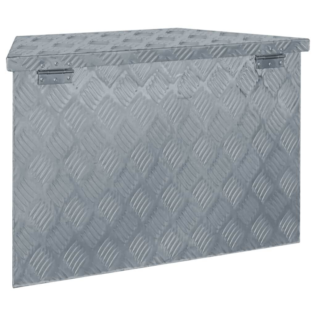 Aluminiumkiste 70×24×42 cm Trapezförmig Silbern-3