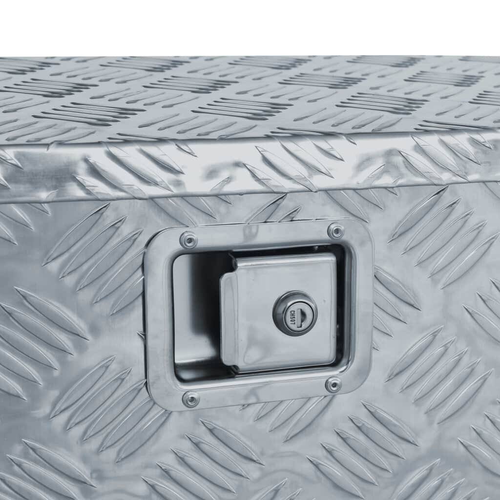 Aluminiumkiste 70×24×42 cm Trapezförmig Silbern-5