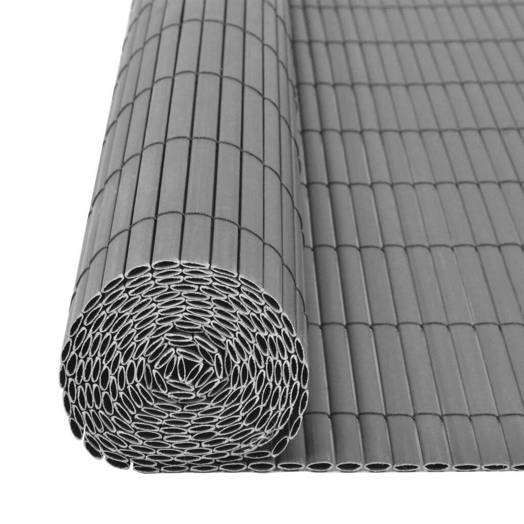 Gartenzaun Doppelseitig 90 x 500 cm Grau-5