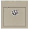 vidaXL Granitspüle Einzelbecken Beige