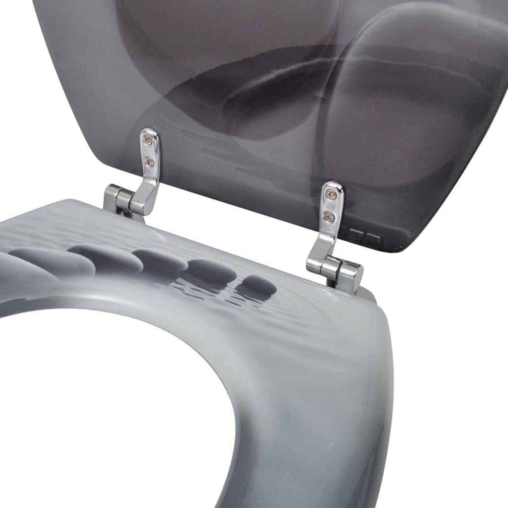 vidaXL Toilettensitz MDF Deckel Steine-5