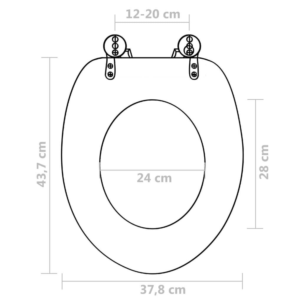 Symbolbild für vidaXL Toilettensitz MDF Deckel Steine