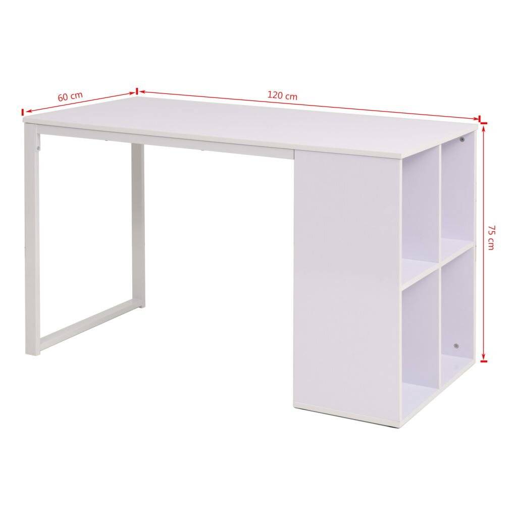 vidaXL Schreibtisch 120×60×75 cm Weiß-6