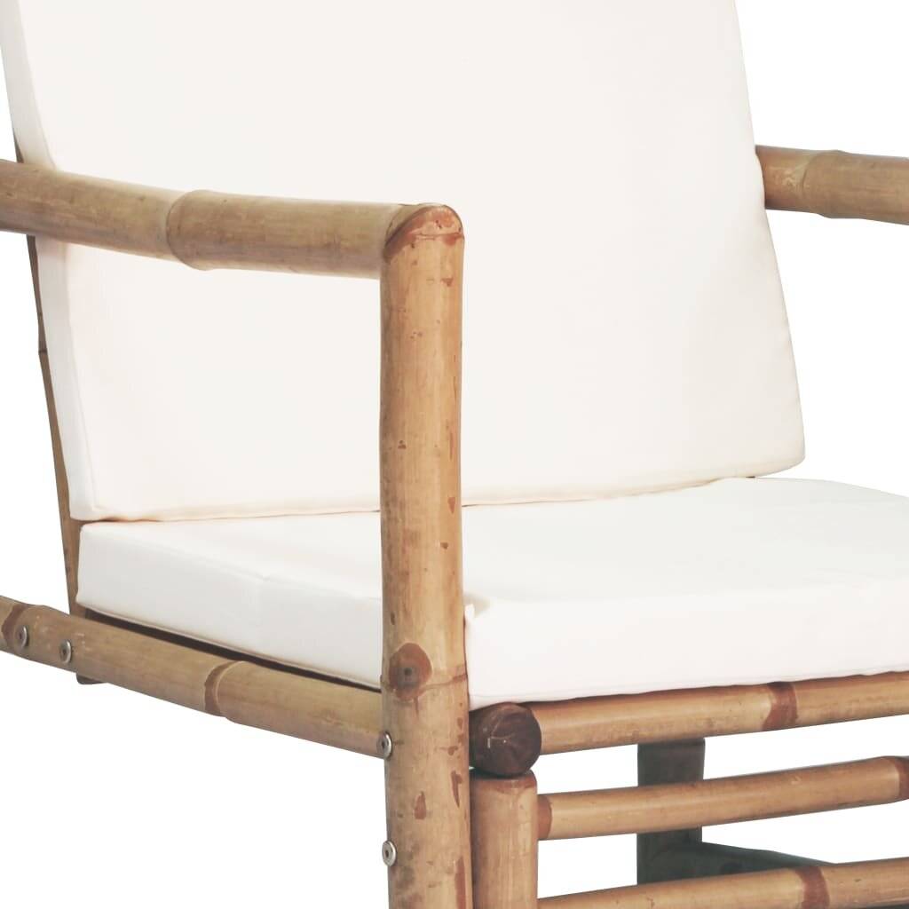 Symbolbild für 4-tlg. Garten-Lounge-Set mit Auflagen Bambus