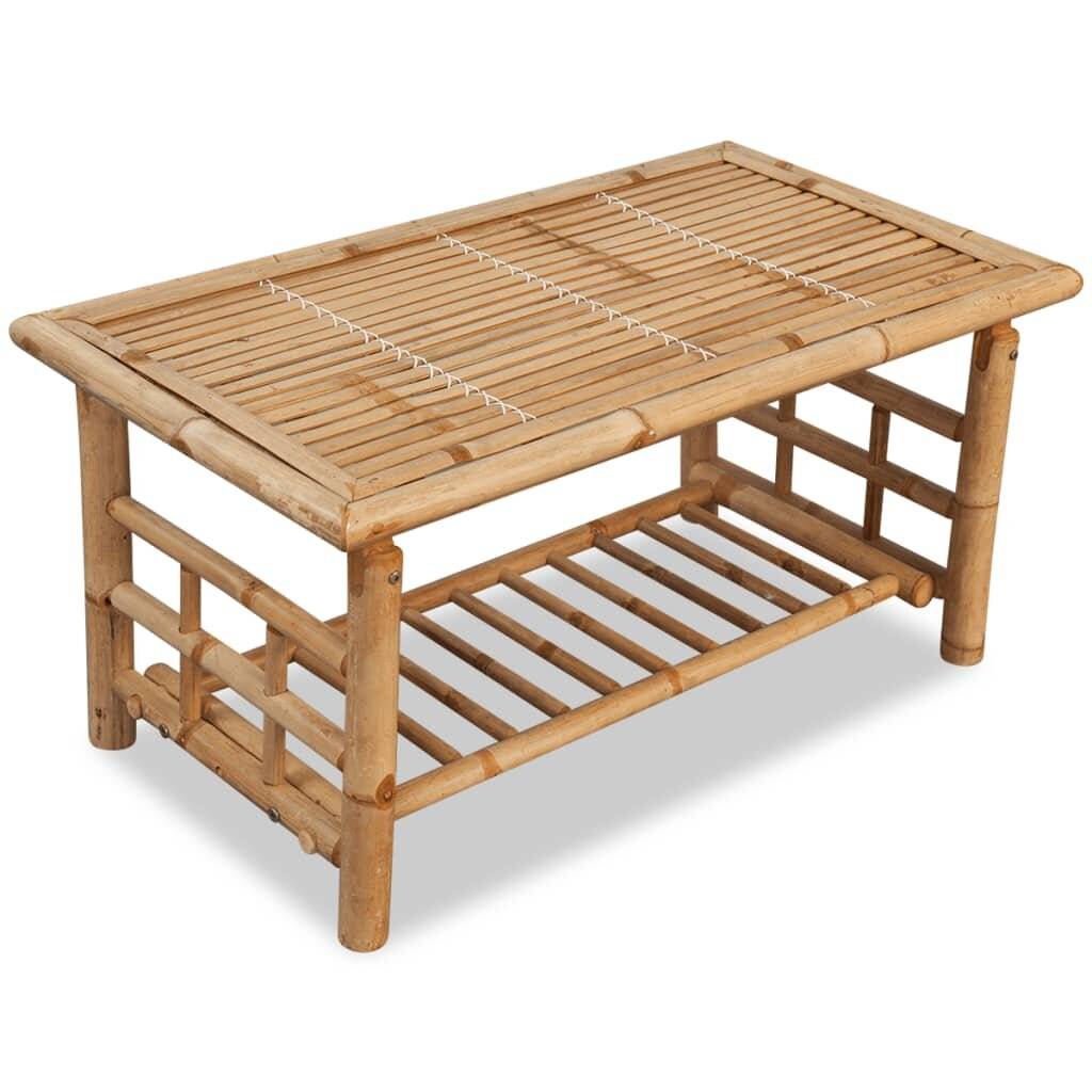 Symbolbild für 4-tlg. Garten-Lounge-Set mit Auflagen Bambus
