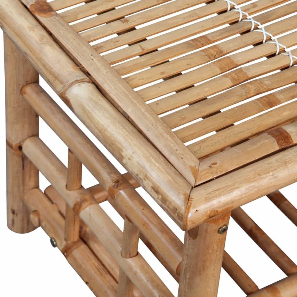 Symbolbild für 4-tlg. Garten-Lounge-Set mit Auflagen Bambus