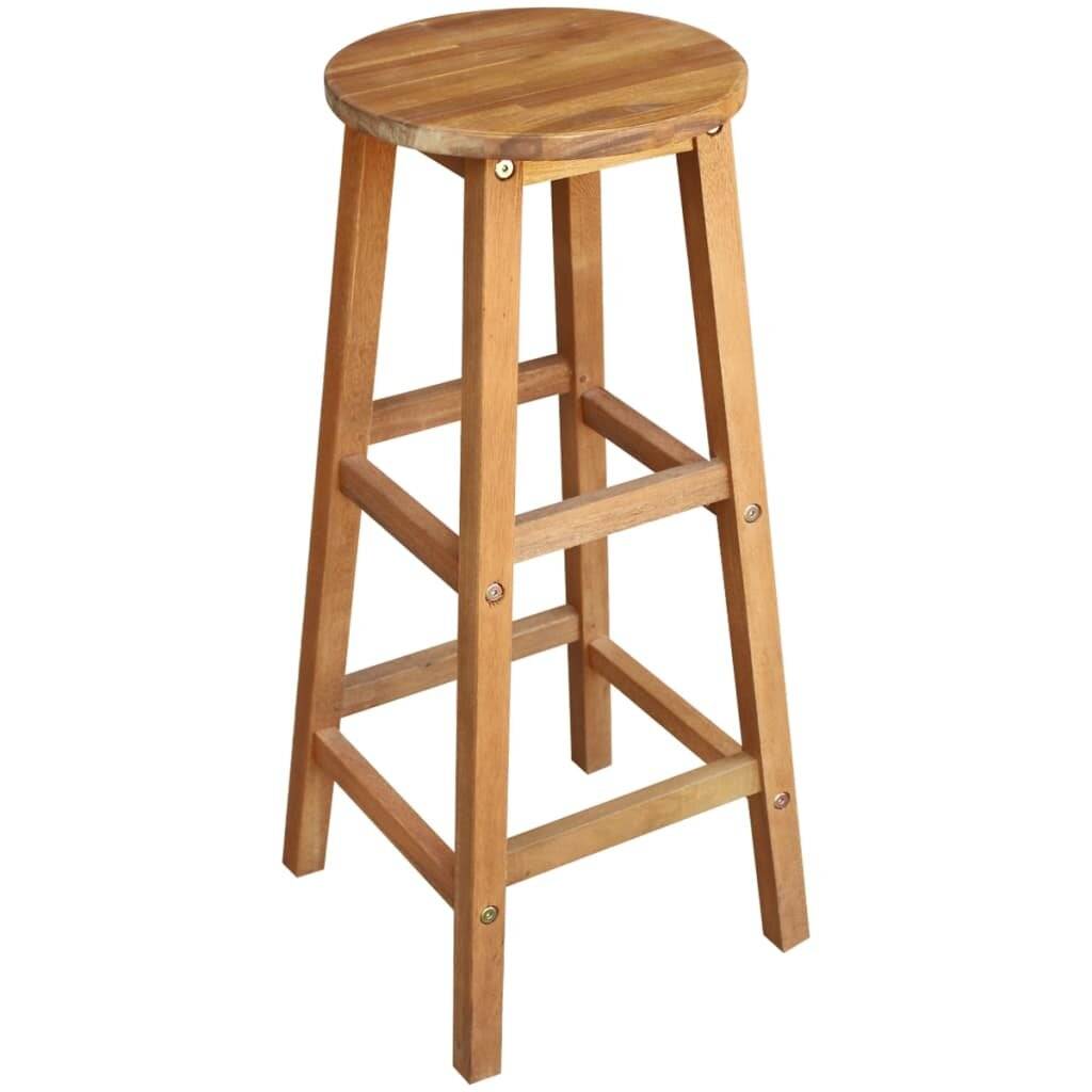 Bartisch und Hocker-Set 7-tlg. Akazienholz Massiv-3