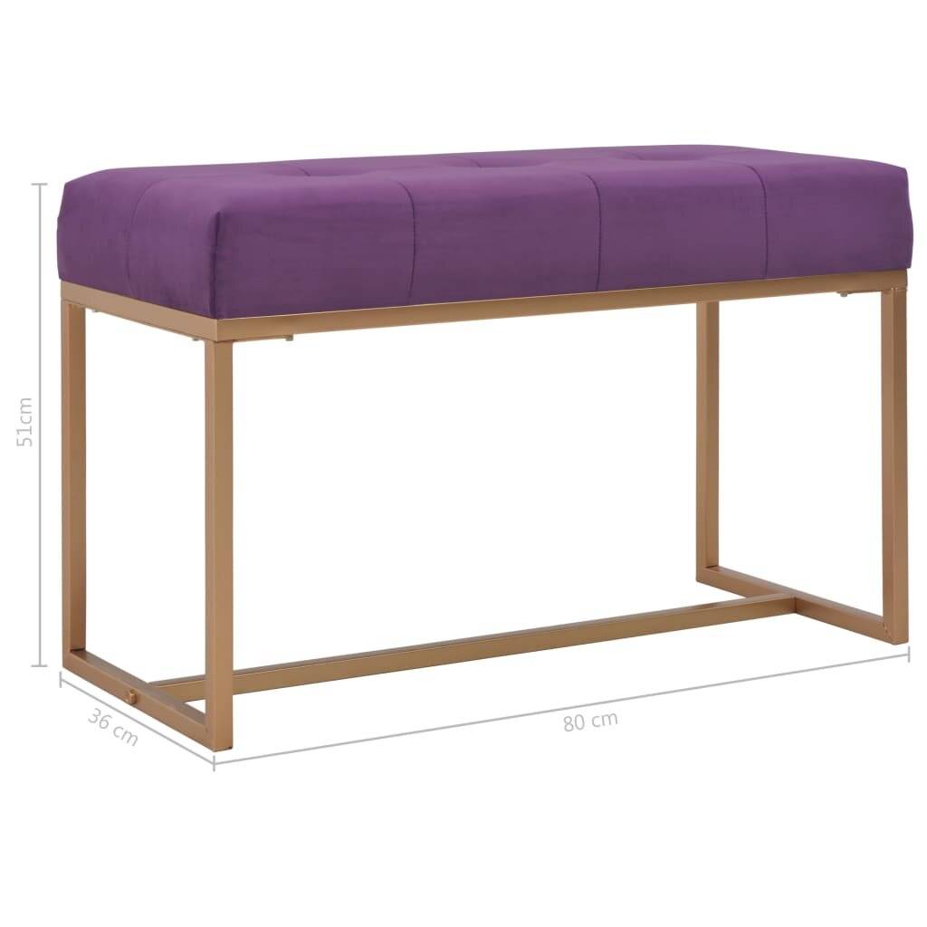 Bank 80 cm Lila Samt-5