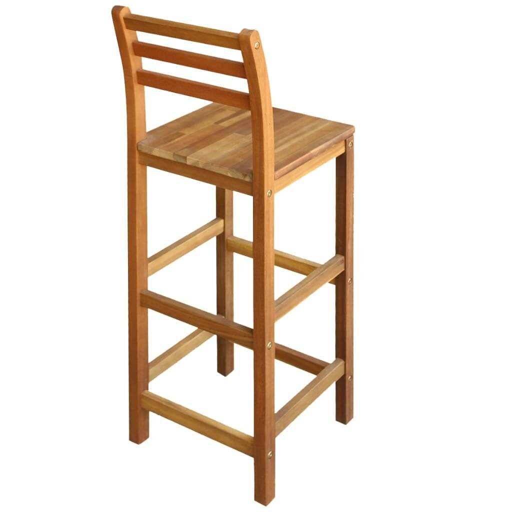 Barstühle 2 Stk. Akazienholz Massiv 42 x 36 x 110 cm-3
