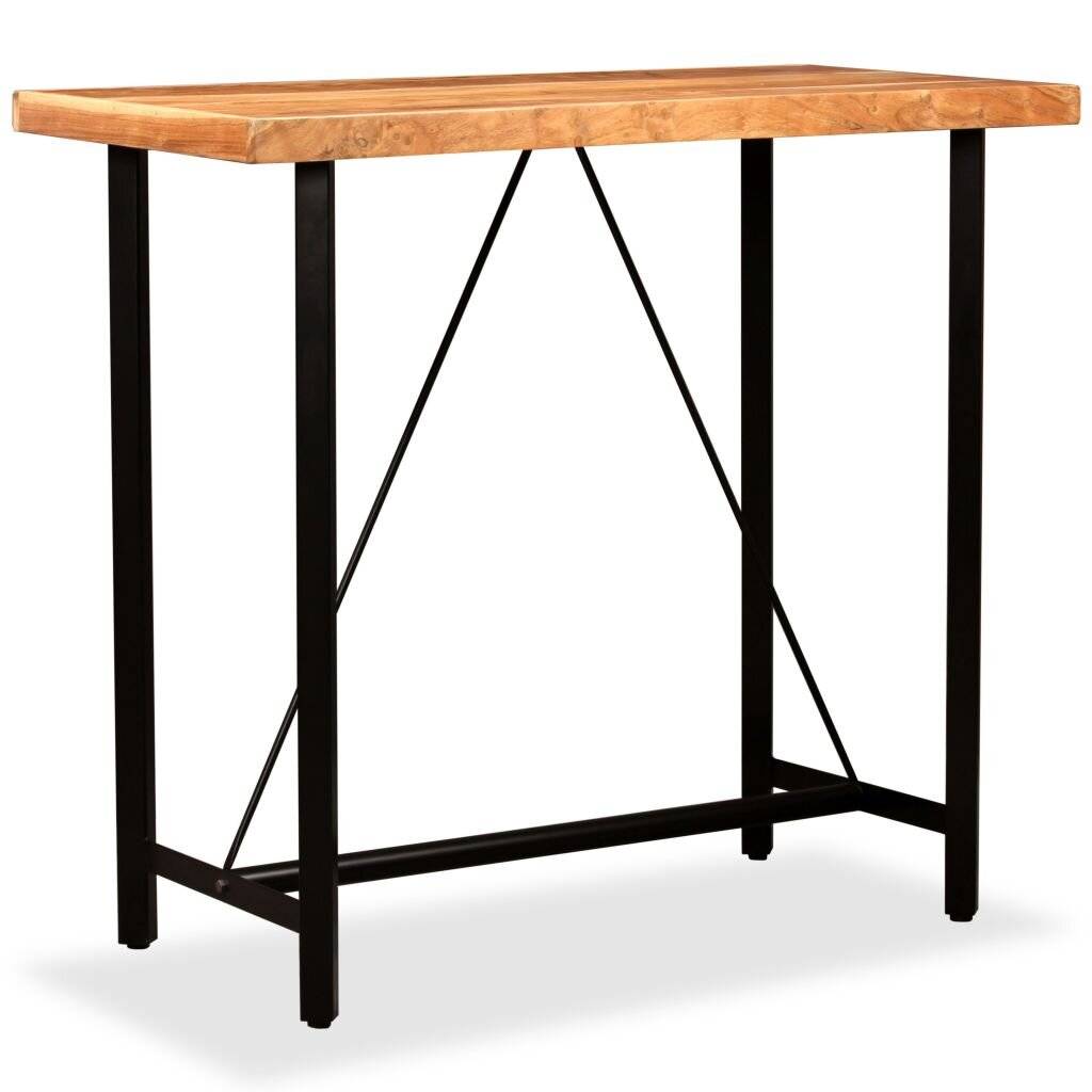 vidaXL Bartisch Massivholz Akazie 120x60x107 cm-5