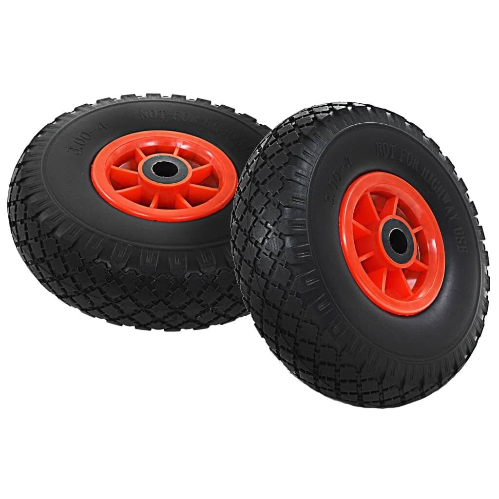 Sackkarrenräder 2 Stk. Massives PU 3,00 - 4 (260 x 85)-2