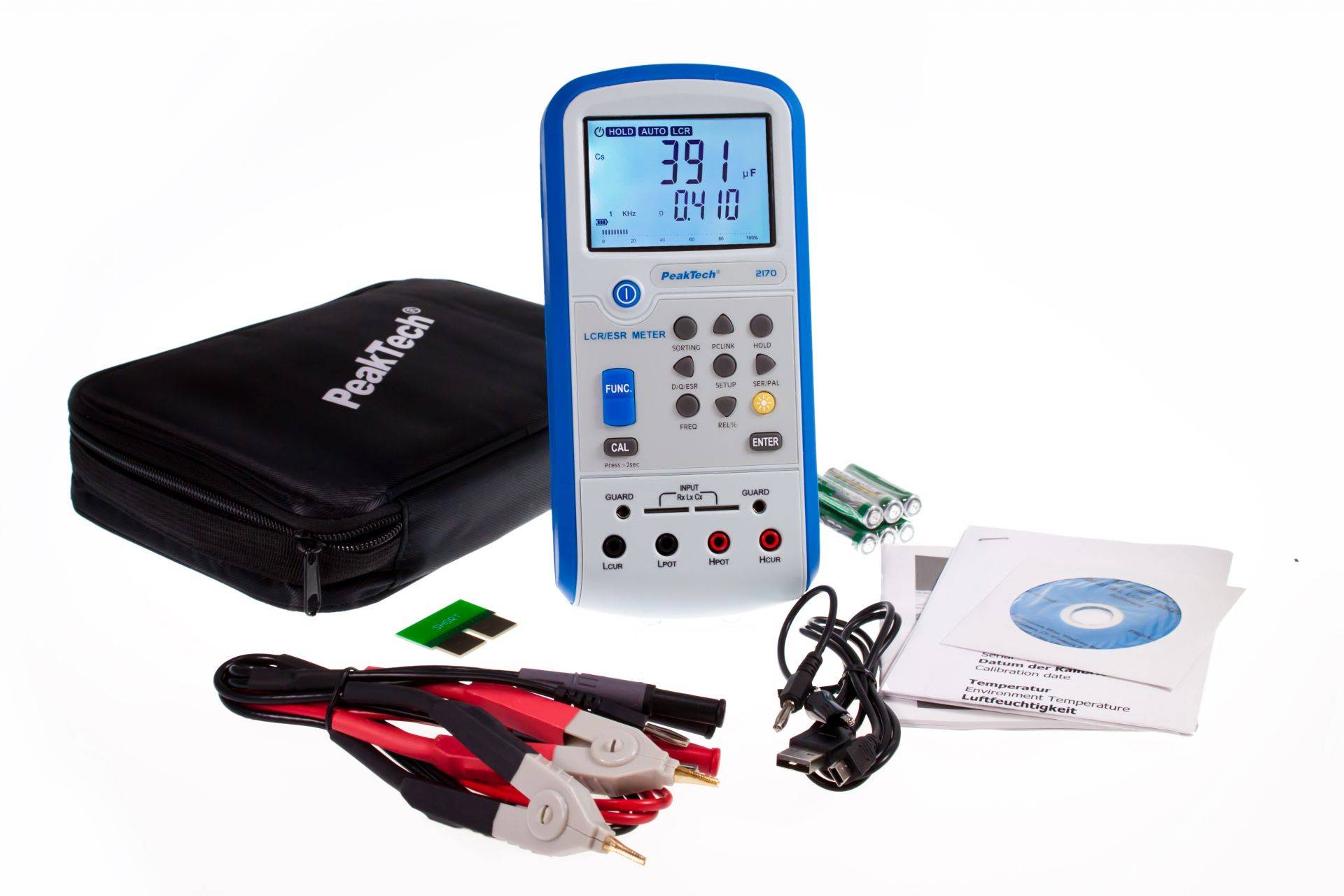 PeakTech P 2170 – LCR-/ESR-Meter, 100 Hz - 100 kHz, mit USB-1