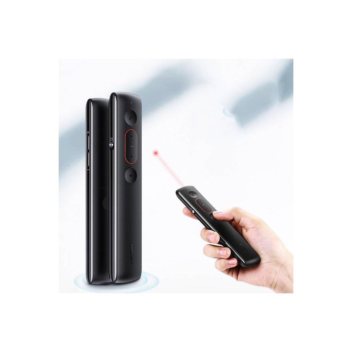 Ugreen Laserpointer Fernbedienung für PC-Präsentationen Präsenter Powerpoint Präsentation schwarz-1