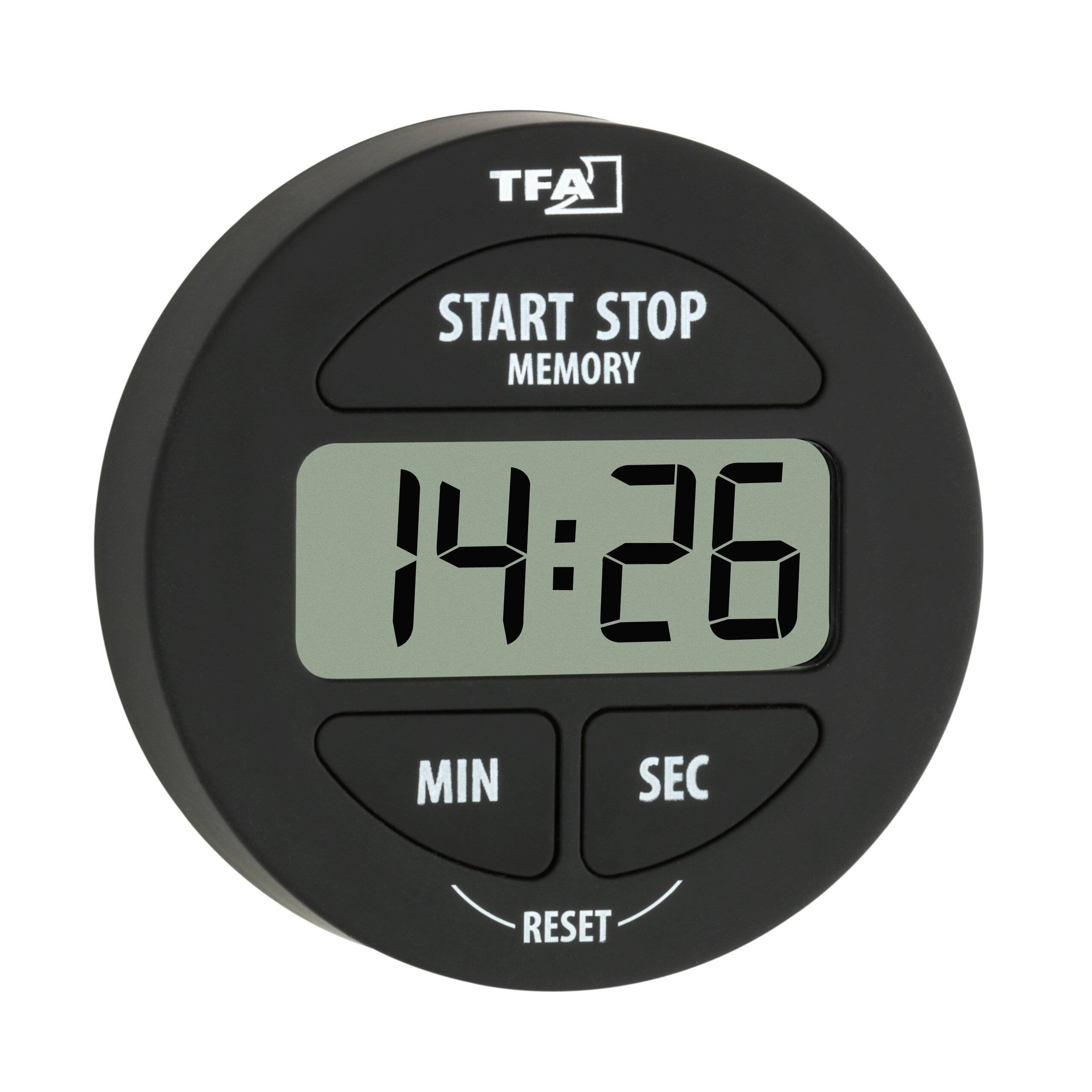 Timer schwarz Timer und Stopp­uhr in schwarz bis 99 Min. und 59 Sek-0