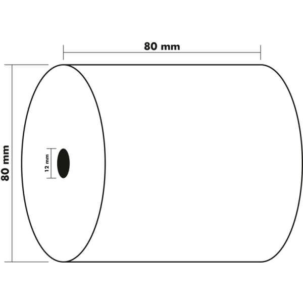 Thermorolle 43818E 55g 80mmx76m 10 Stück-1