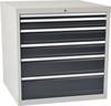 Schubladenschrank H1019xB1005xT736mm lichtgrau/grau 6 Schubl.Voll.Bedrunka