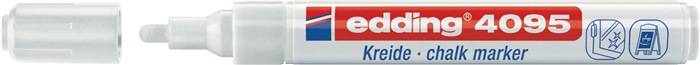 Kreidemarker 4095 weiß Strich-B.2-3mm Rundspitze EDDING-0
