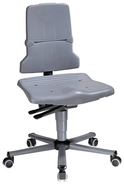 Arbeitsdrehstuhl SINTEC Synchronmechanik Fünffuß-Stahlrohrgestell mit Rollen. Bimos-Sitztechnik | Interest.