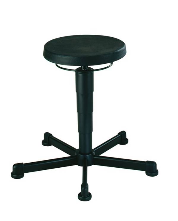 Drehhocker Bodengleiter Integralschaum schwarz Sitz-H.460-630mm BIMOS