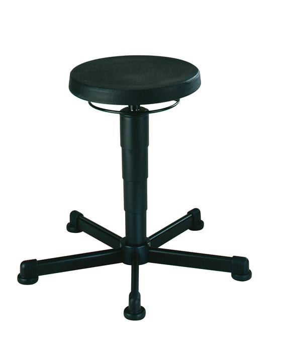 Drehhocker Bodengleiter Integralschaum schwarz Sitz-H.460-630mm BIMOS-0