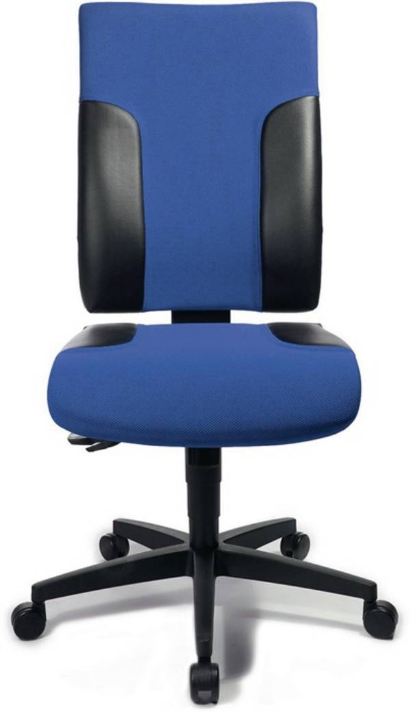 Bürodrehstuhl m.Synchrontechnik blau/schwarz 420-540mm o.Armlehnen Trgf.110kg