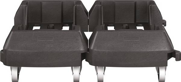Fahrwagen m.4 Lenkrollen Wertstoffsammler 60l schwarz RUBBERMAID