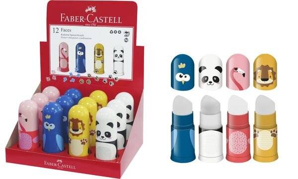 FABER-CASTELL Radierer-Spitzer-Kombi Faces, im Display (5661068)-0