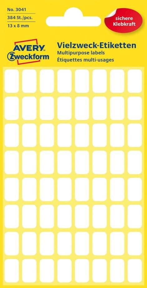 ETIKETT WEISS 38X24MM 63ST