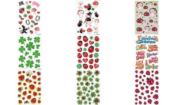 HERMA DECOR stickers shamrocks 3 sheets, A4 sheets, 3 Blätter