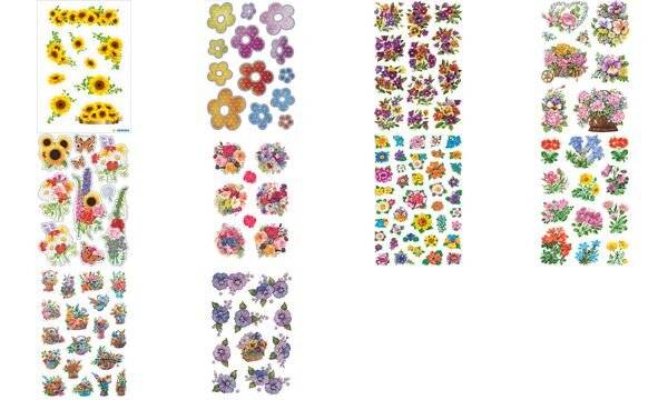 HERMA Decorative labels DECOR mountain flowers 3 sheets, different, 3 pcs